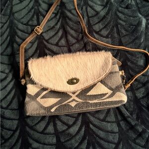 Brown and Tan Women's Bag